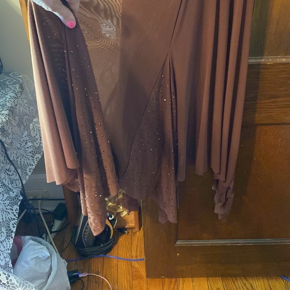 Brand new Laundry by Shelli Segal brown beaded and ruched evening dress 😍😍😍 - Picture 10 of 16